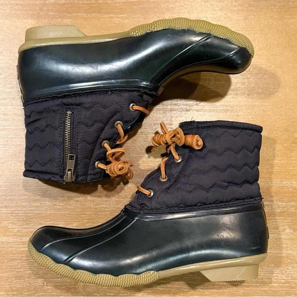 Sperry Women's All Weather‎ Water Resistant Quilted Saltwater Duck Boots Sz 8.5